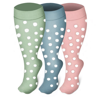 Plusock Plus Size Solid Color Compression Socks - image 0