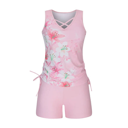 Plusock Floral Criss Cross Tankini Set - image 8
