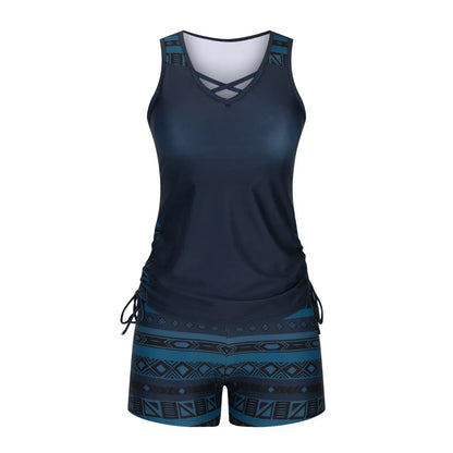 Plusock Floral Criss Cross Tankini Set - image 10