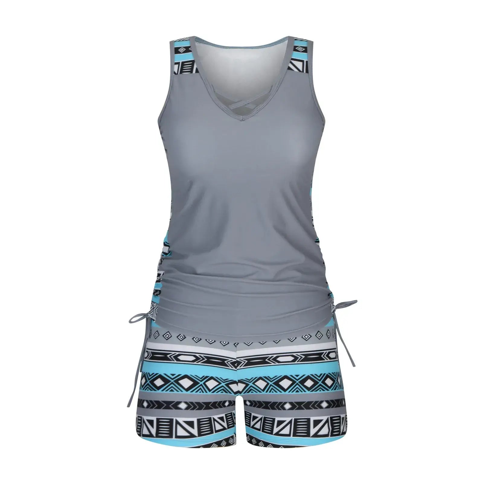 Plusock Floral Criss Cross Tankini Set - image 9