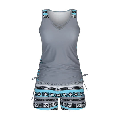 Plusock Floral Criss Cross Tankini Set - image 9