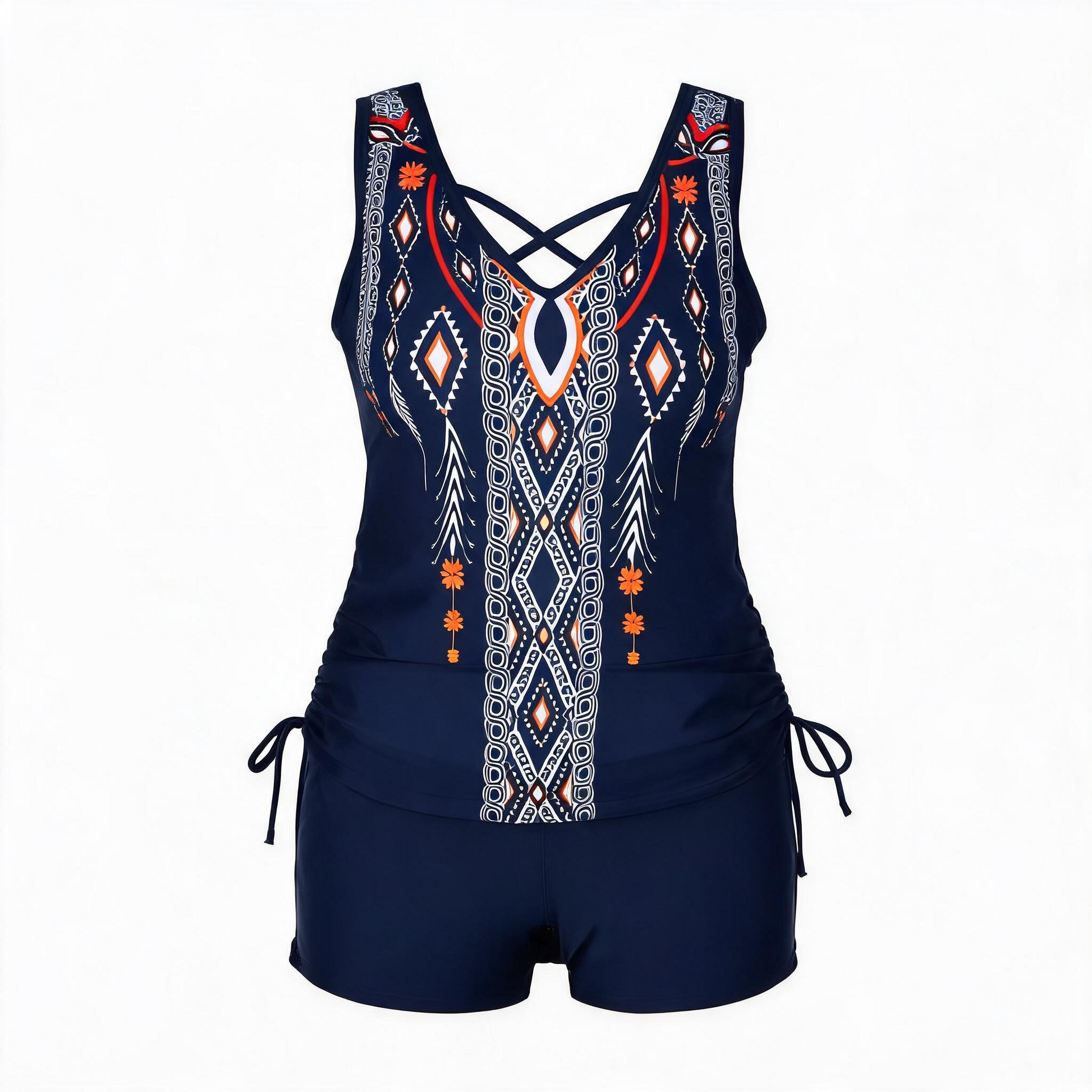Plusock Floral Criss Cross Tankini Set - image 11