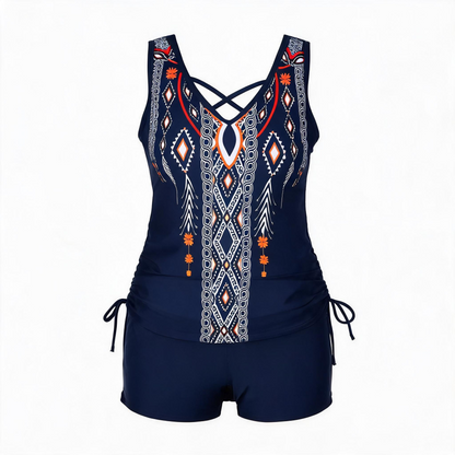 Plusock Floral Criss Cross Tankini Set - image 11