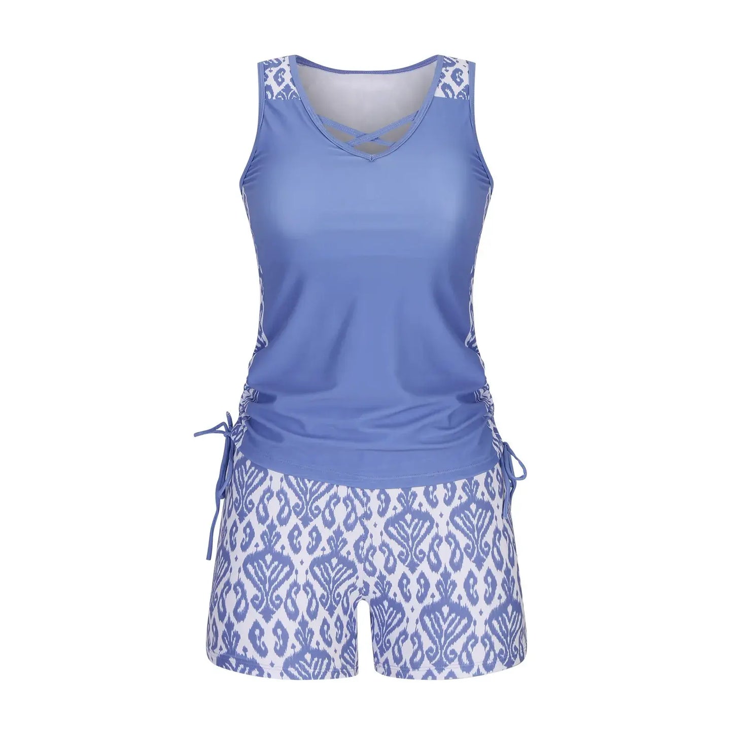 Plusock Criss Cross Geometric Tankini Set - image 10
