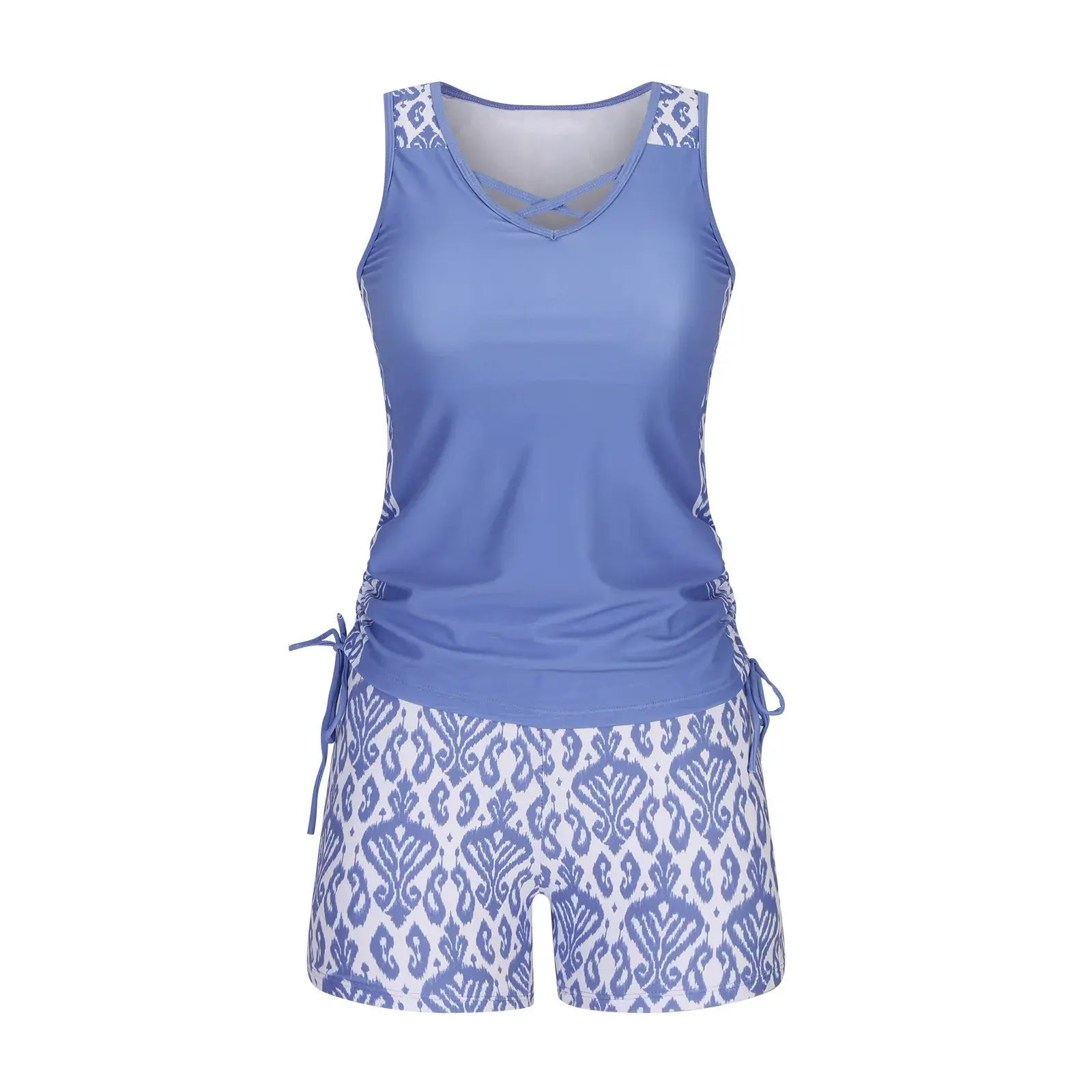 Plusock Criss Cross Geometric Tankini Set - image 10