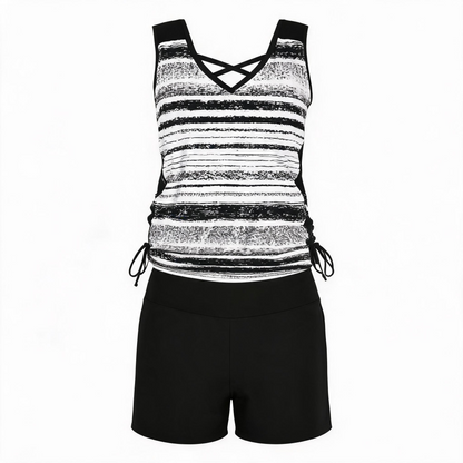 Plusock Floral Criss Cross Tankini Set - image 12