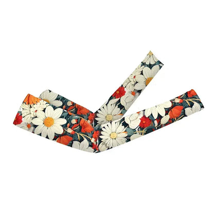 Plusock Sunflower Meadow Cooling Arm Sleeves(2 Pairs) - Red - One Size - image 2