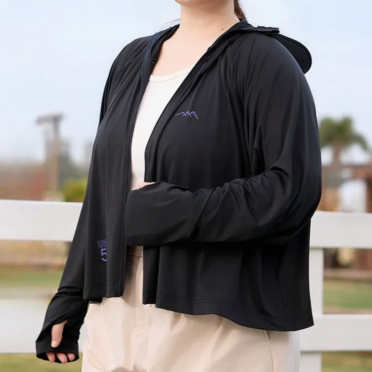 Plusock Hooded Zip Sun Protection Jacket - image 1