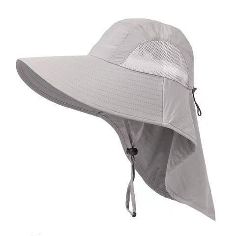 Plusock Breathable Neck Shield Sun Hat - Light Gray - One Size - No Face Cover - image 4