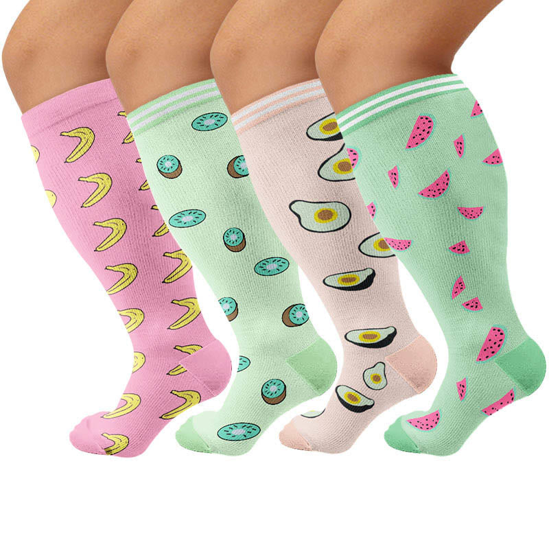 Plusock Plus Size Fruity Fun Compression Socks - image 1