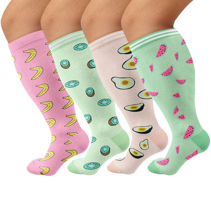 Plusock Plus Size Fruity Fun Compression Socks - image 1