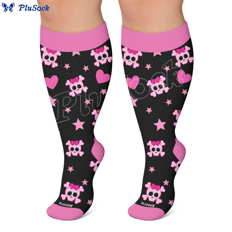 Plusock Plus Size Snail Pumpkin Compression Socks - image 6