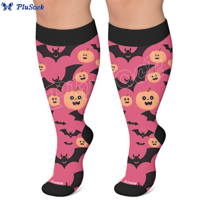 Plusock Plus Size Snail Pumpkin Compression Socks - image 7