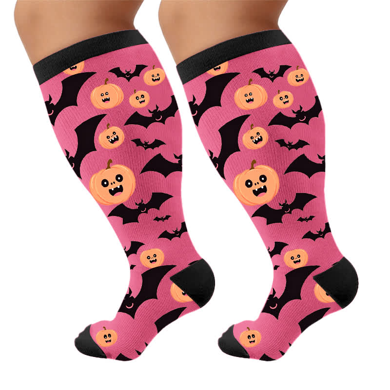 Plusock Plus Size Snail Pumpkin Compression Socks - image 10