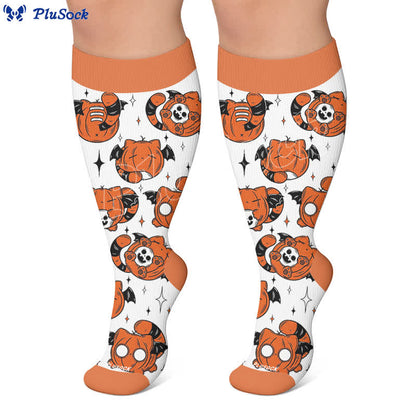 Plusock Plus Size Pumpkin Parade Compression Socks - image 5
