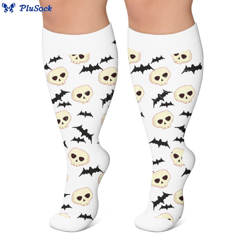 Plusock Plus Size Halloween Bat Compression Socks - image 6