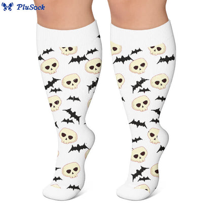 Plusock Plus Size Halloween Bat Compression Socks - image 6