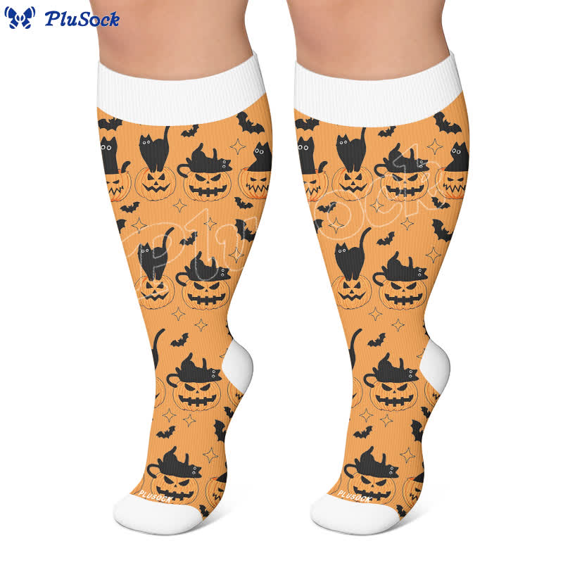 Plusock Plus Size Halloween Bat Compression Socks - image 7