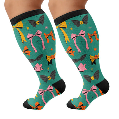 Plusock Plus Size Halloween Bat Compression Socks - image 8