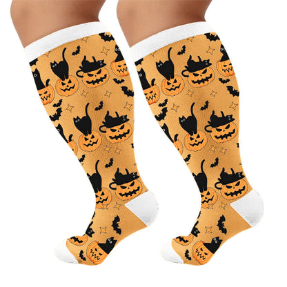 Plusock Plus Size Halloween Bat Compression Socks - image 10