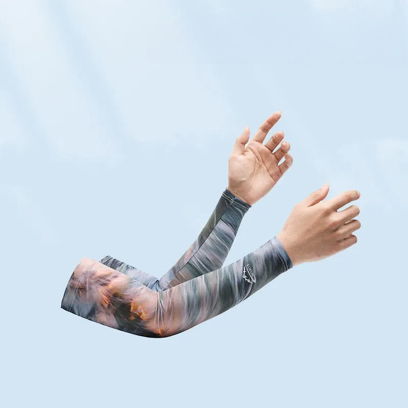 Plusock Landscape Printed Cooling Arm Sleeves(4 Pairs) - Red - One Size - image 1