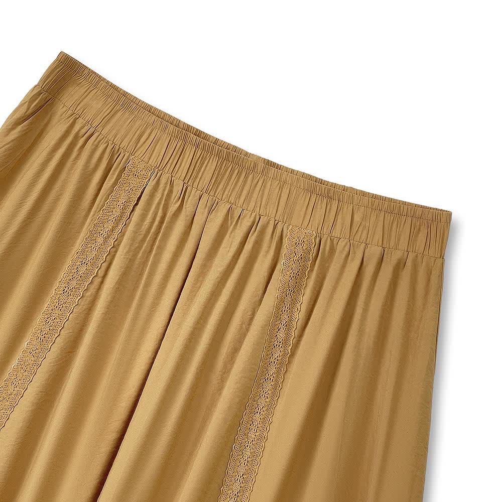 Plusock Boho Lace Panel Blouse & Pleated Midi Skirt Set - image 7