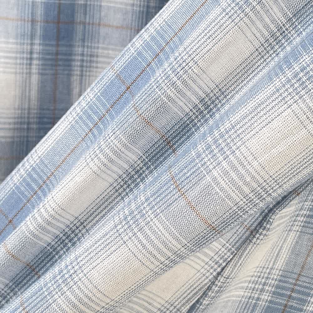 Plusock Plus Size Cotton Plaid Shirt and Cami Dress Lounge Set - image 5