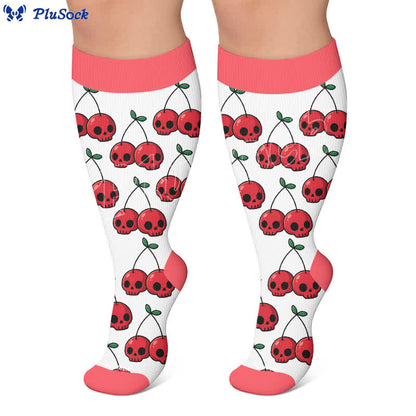 Plusock Plus Size Festive Bow Compression Socks - image 5