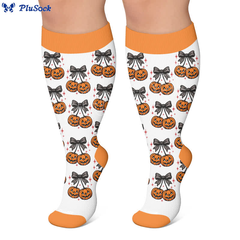 Plusock Plus Size Festive Bow Compression Socks - image 7