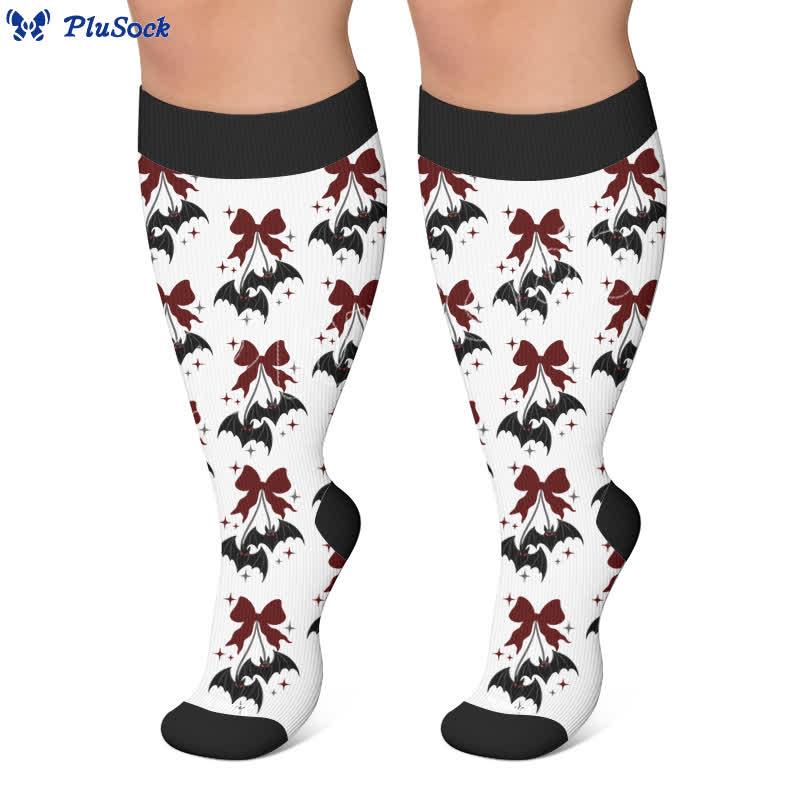 Plusock Plus Size Festive Bow Compression Socks - image 6