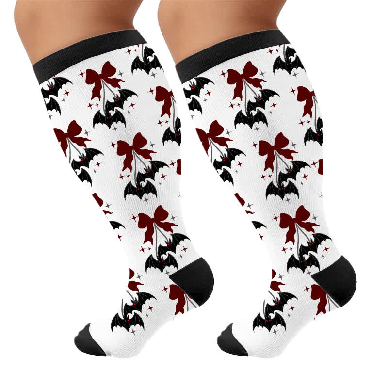 Plusock Plus Size Festive Bow Compression Socks - image 9