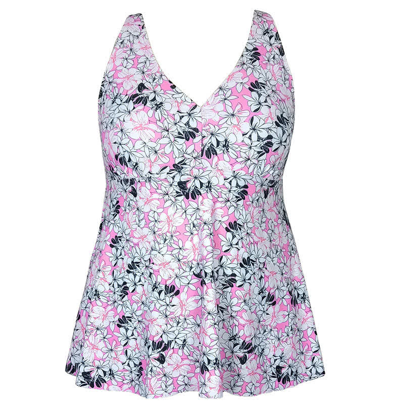 Plusock Floral Skirted Swim Dress - image 29