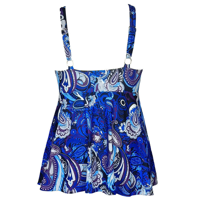 Plusock Plus Size Printed Ring Strap Swim Dress - image 17
