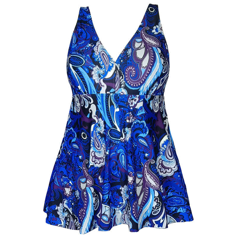 Plusock Plus Size Printed Ring Strap Swim Dress - image 16