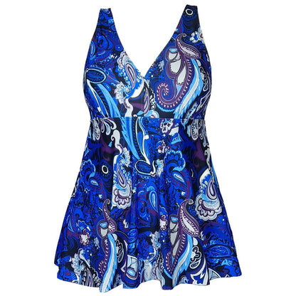 Plusock Plus Size Printed Ring Strap Swim Dress - image 16
