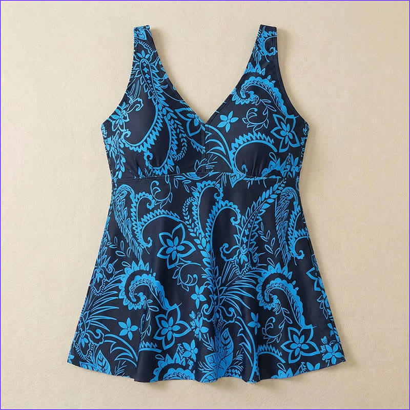 Plusock Plus Size Printed Ring Strap Swim Dress - image 20