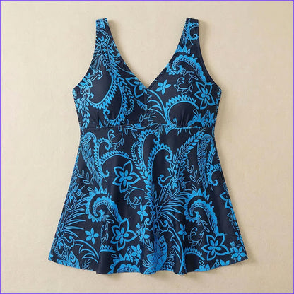 Plusock Plus Size Printed Ring Strap Swim Dress - image 20