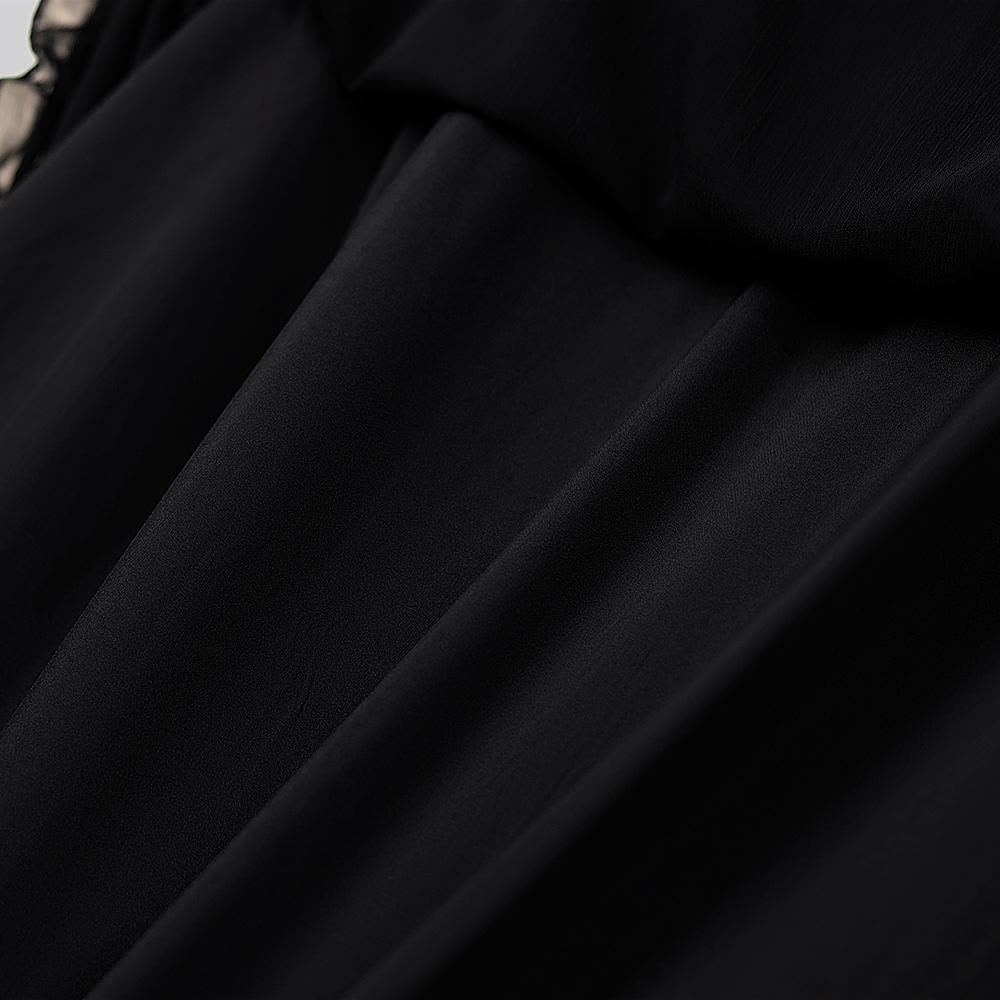 Plusock Plus Size Elegant V-Neck Ruffle Tie-Waist Midi Dress - image 6