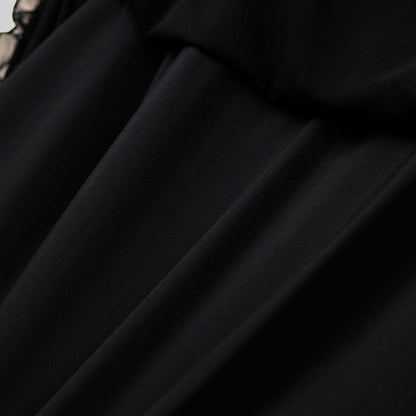Plusock Plus Size Elegant V-Neck Ruffle Tie-Waist Midi Dress - image 6