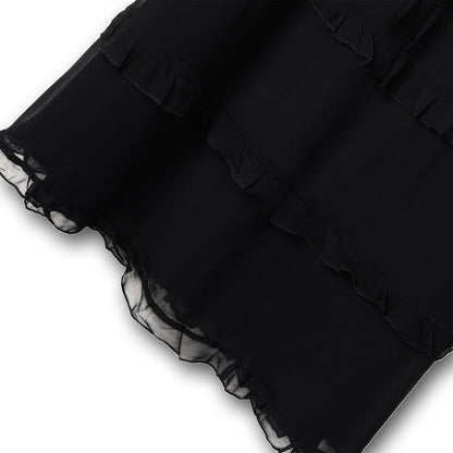 Plusock Plus Size Elegant V-Neck Ruffle Tie-Waist Midi Dress - image 4