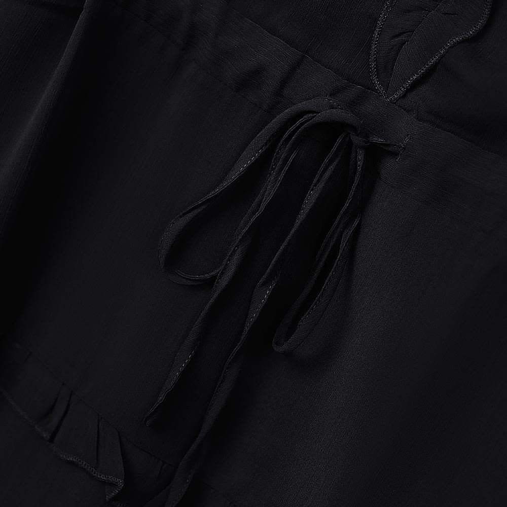 Plusock Plus Size Elegant V-Neck Ruffle Tie-Waist Midi Dress - image 3