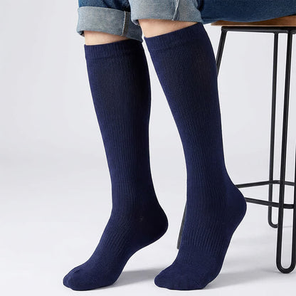Plusock Plus Size Solid Color Anti-slip Compression Socks(6 Pairs) - image 4