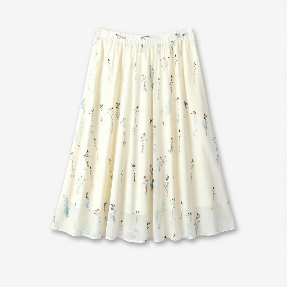 Plusock Yellow Loose Top Floral Skirt Matching Two Piece Set - Dress - 6XL - image 5