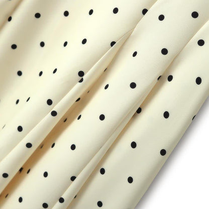 Plusock Plus Size Polka Dot Lace Collar Midi Dress - image 4