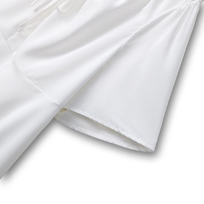 Plusock Plus-Size V Neck Tie-Neck Ruffle Peplum Blouse - image 2