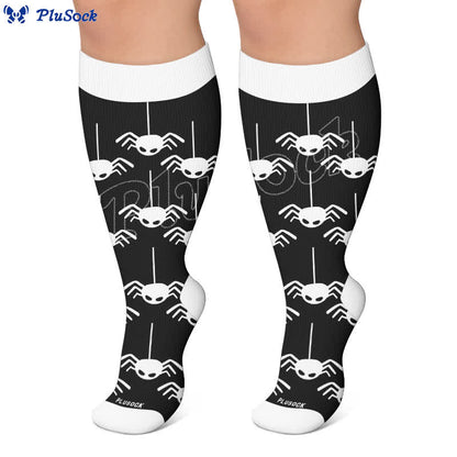 Plusock Plus Size Pink Purple Novelty Compression Socks - image 6