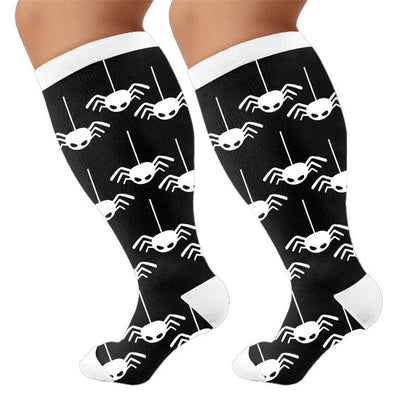 Plusock Plus Size Pink Purple Novelty Compression Socks - image 9