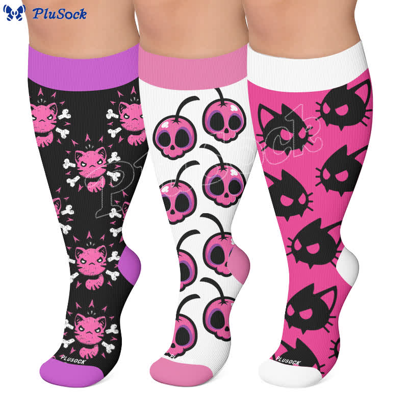 Plusock Plus Size Cartoon Alt Compression Socks - image 0