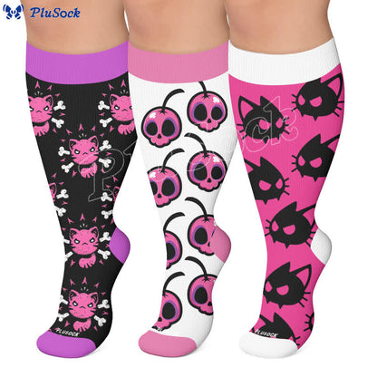 Plusock Plus Size Cartoon Alt Compression Socks - image 0