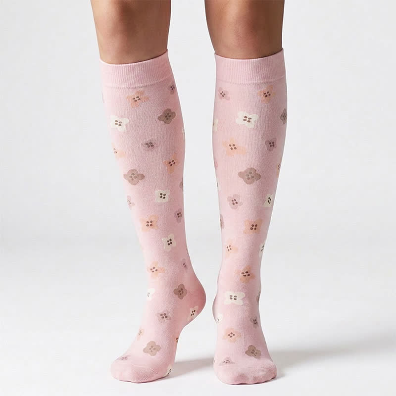 Plusock Flower Leaves Compression Socks(6 Pairs) - image 2